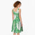 Green Aloha Hawaii Midi Dress Monstera Hibiscus Plumeria Seamless Vibes - Polynesian Pride