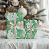 Green Aloha Hawaii Wrapping Paper Monstera Hibiscus Plumeria Seamless Vibes LT14 - Polynesian Pride