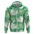 Green Aloha Hawaii Zip Hoodie Monstera Hibiscus Plumeria Seamless Vibes - Polynesian Pride