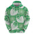 Green Aloha Hawaii Zip Hoodie Monstera Hibiscus Plumeria Seamless Vibes - Polynesian Pride