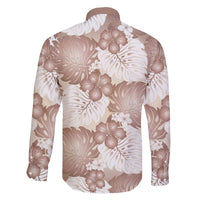 Mocha Mousse Aloha Hawaii Family Matching Summer Maxi Dress and Hawaiian Shirt Monstera Hibiscus Plumeria Seamless Vibes LT14 - Polynesian Pride