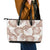 Mocha Mousse Aloha Hawaii Leather Tote Bag Monstera Hibiscus Plumeria Seamless Vibes - Polynesian Pride