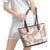 Mocha Mousse Aloha Hawaii Leather Tote Bag Monstera Hibiscus Plumeria Seamless Vibes - Polynesian Pride