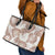 Mocha Mousse Aloha Hawaii Leather Tote Bag Monstera Hibiscus Plumeria Seamless Vibes - Polynesian Pride