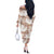 Mocha Mousse Aloha Hawaii Off The Shoulder Long Sleeve Dress Monstera Hibiscus Plumeria Seamless Vibes - Polynesian Pride
