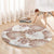 Mocha Mousse Aloha Hawaii Round Carpet Monstera Hibiscus Plumeria Seamless Vibes - Polynesian Pride
