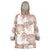 Mocha Mousse Aloha Hawaii Wearable Blanket Hoodie Monstera Hibiscus Plumeria Seamless Vibes - Polynesian Pride