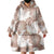 Mocha Mousse Aloha Hawaii Wearable Blanket Hoodie Monstera Hibiscus Plumeria Seamless Vibes - Polynesian Pride