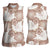Mocha Mousse Aloha Hawaii Women Sleeveless Polo Shirt Monstera Hibiscus Plumeria Seamless Vibes - Polynesian Pride