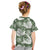 Sage Green Aloha Hawaii Kid T Shirt Monstera Hibiscus Plumeria Seamless Vibes - Polynesian Pride