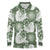Sage Green Aloha Hawaii Long Sleeve Polo Shirt Monstera Hibiscus Plumeria Seamless Vibes - Polynesian Pride