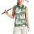Sage Green Aloha Hawaii Women Sleeveless Polo Shirt Monstera Hibiscus Plumeria Seamless Vibes - Polynesian Pride