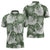 Sage Green Aloha Hawaii Zipper Polo Shirt Monstera Hibiscus Plumeria Seamless Vibes - Polynesian Pride