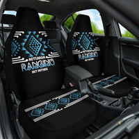 Aotearoa Atua Ranginui Car Seat Cover Maori Sky Father Taniko Motifs LT14 One Size Blue - Polynesian Pride