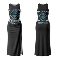 Aotearoa Atua Ranginui Personalised Couples Matching Tank Maxi Dress and Long Sleeve Button Shirt Maori Sky Father Taniko Motifs LT14 - Polynesian Pride