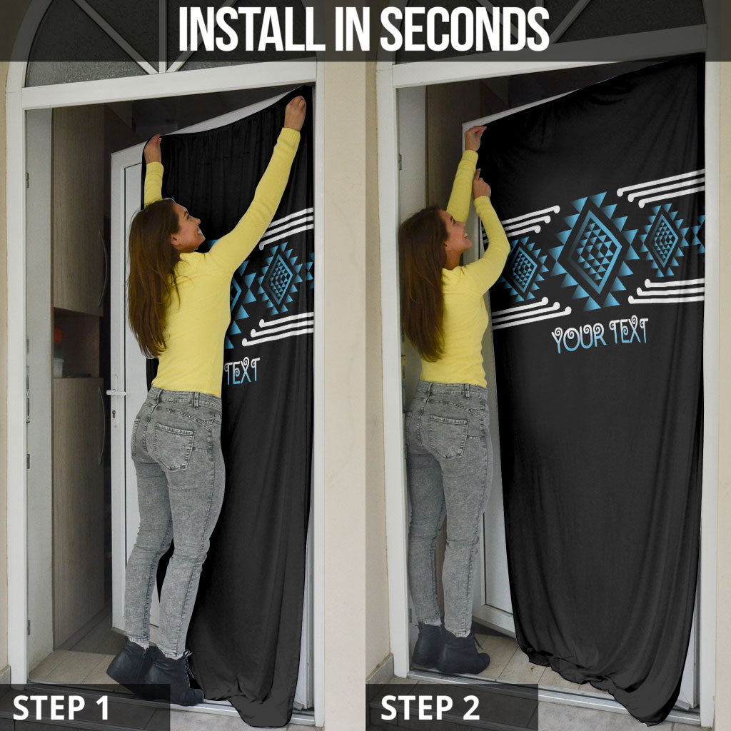 Aotearoa Atua Ranginui Personalised Door Cover Maori Sky Father Taniko Motifs LT14 - Polynesian Pride