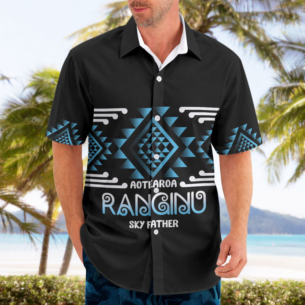 Aotearoa Atua Ranginui Personalised Hawaiian Shirt Maori Sky Father Taniko Motifs LT14 - Polynesian Pride