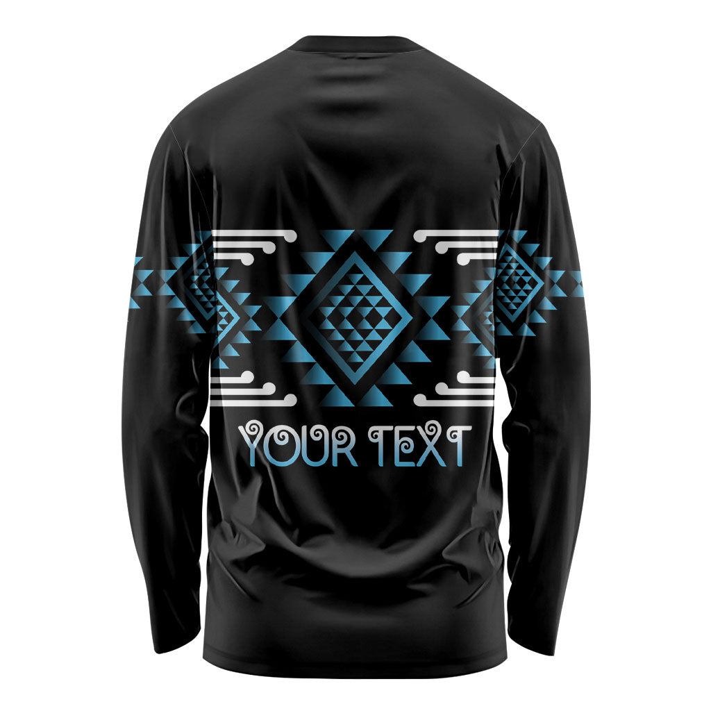 Aotearoa Atua Ranginui Personalised Long Sleeve Shirt Maori Sky Father Taniko Motifs LT14 - Polynesian Pride