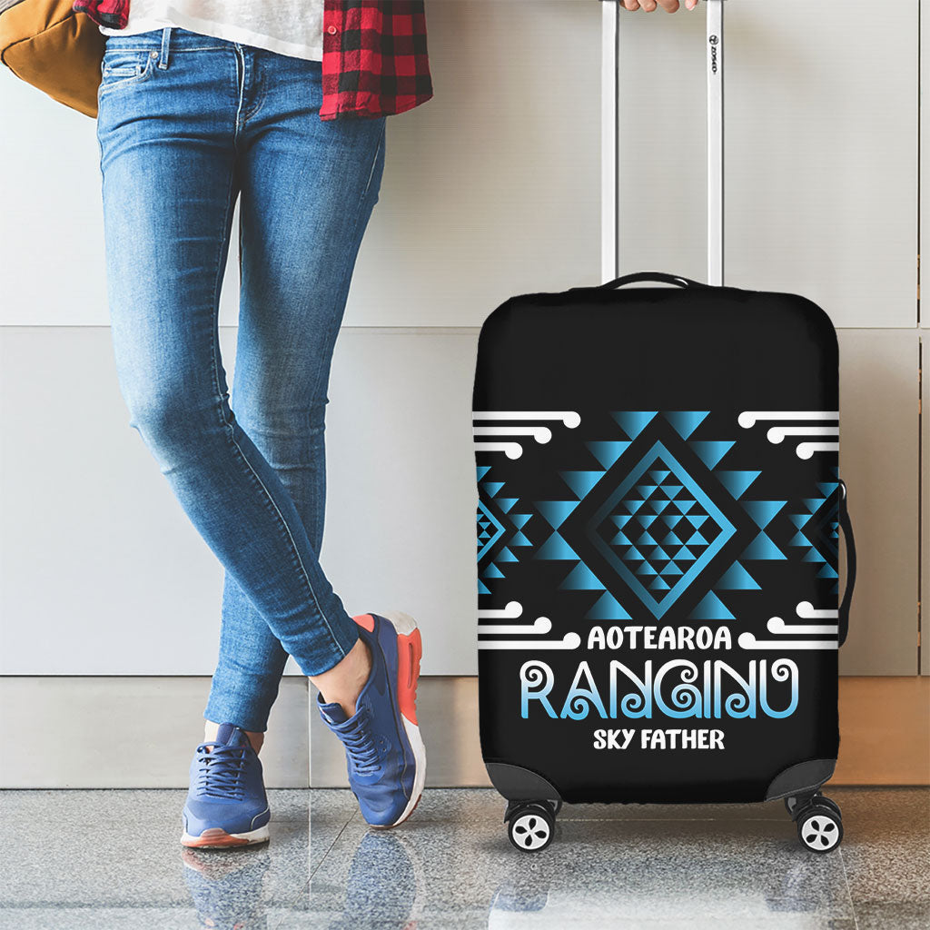 Aotearoa Atua Ranginui Luggage Cover Maori Sky Father Taniko Motifs LT14 - Polynesian Pride
