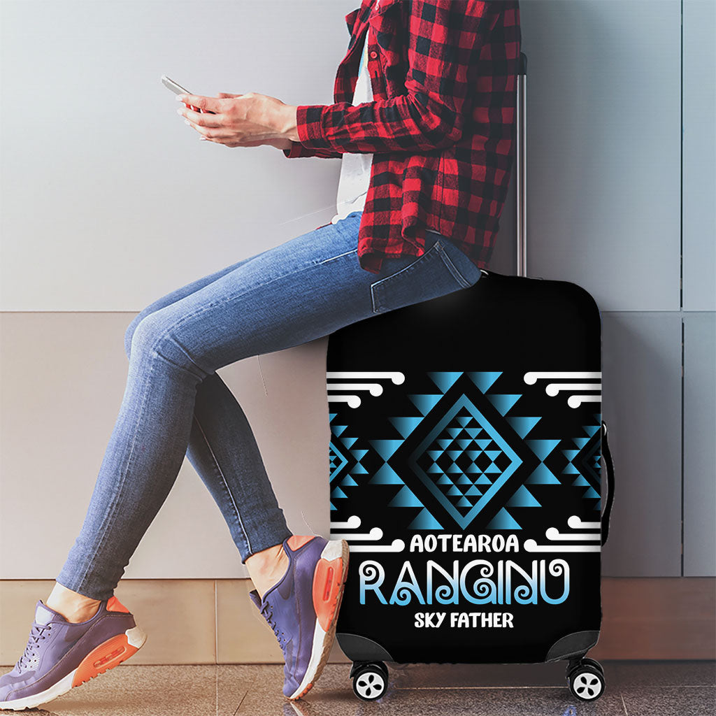 Aotearoa Atua Ranginui Luggage Cover Maori Sky Father Taniko Motifs LT14 - Polynesian Pride