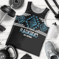 Aotearoa Atua Ranginui Personalised Men Tank Top Maori Sky Father Taniko Motifs LT14 - Polynesian Pride