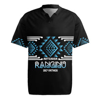 Aotearoa Atua Ranginui Personalised Rugby Jersey Maori Sky Father Taniko Motifs LT14 Blue - Polynesian Pride