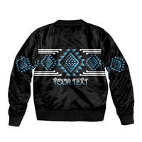 Aotearoa Atua Ranginui Personalised Sleeve Zip Bomber Jacket Maori Sky Father Taniko Motifs LT14 - Polynesian Pride