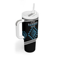 Aotearoa Atua Ranginui Personalised Tumbler With Handle Maori Sky Father Taniko Motifs LT14 - Polynesian Pride