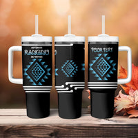 Aotearoa Atua Ranginui Personalised Tumbler With Handle Maori Sky Father Taniko Motifs LT14 - Polynesian Pride
