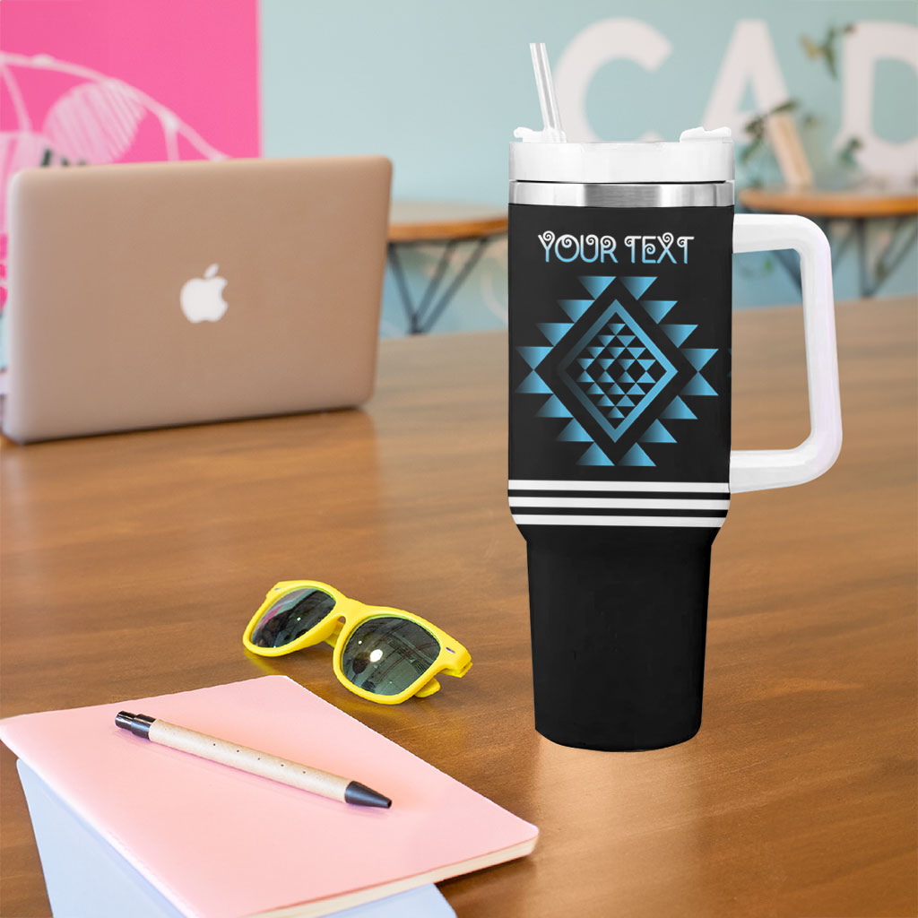 Aotearoa Atua Ranginui Personalised Tumbler With Handle Maori Sky Father Taniko Motifs LT14 - Polynesian Pride