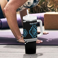 Aotearoa Atua Ranginui Personalised Tumbler With Handle Maori Sky Father Taniko Motifs LT14 - Polynesian Pride