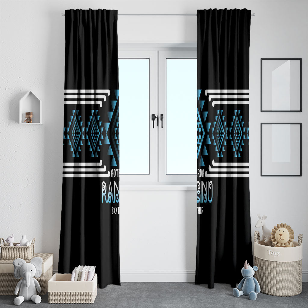 Aotearoa Atua Ranginui Window Curtain Maori Sky Father Taniko Motifs LT14 - Polynesian Pride