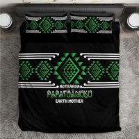 Aotearoa Atua Papatuanuku Bedding Set Maori Earth Mother Taniko Motifs LT14 Green - Polynesian Pride