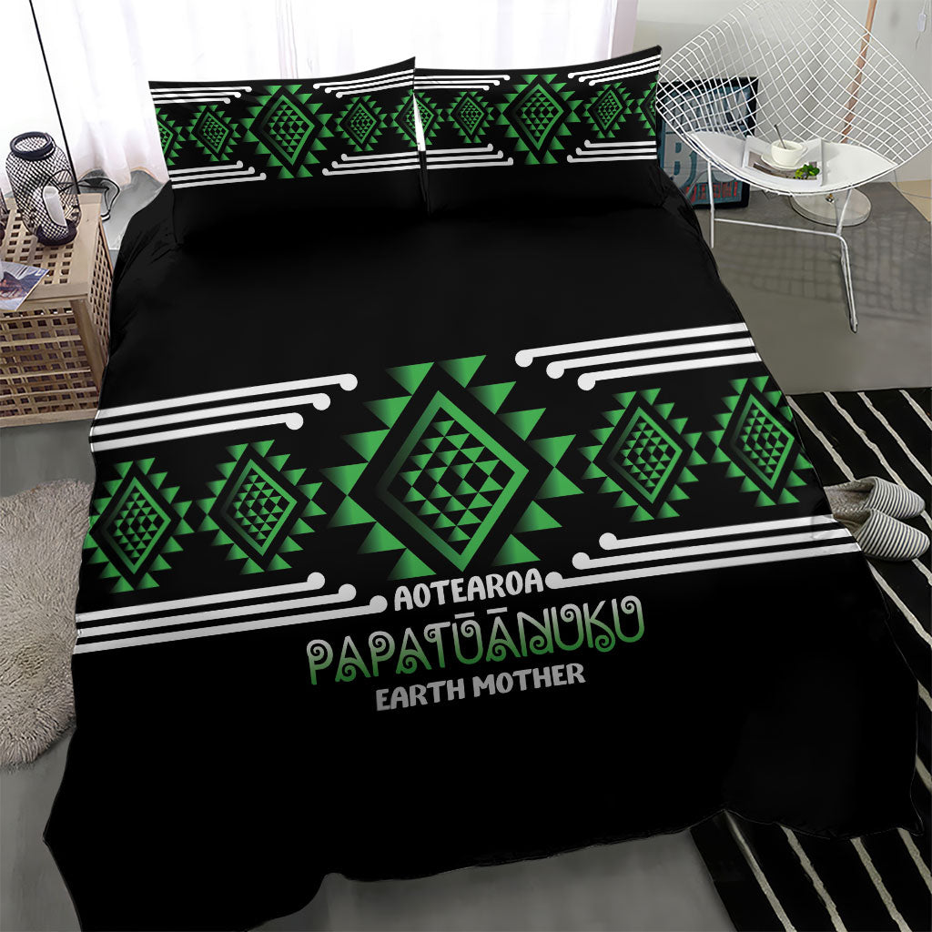 Aotearoa Atua Papatuanuku Bedding Set Maori Earth Mother Taniko Motifs LT14 - Polynesian Pride