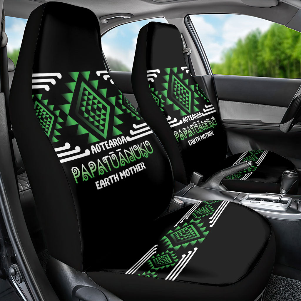Aotearoa Atua Papatuanuku Car Seat Cover Maori Earth Mother Taniko Motifs LT14 - Polynesian Pride
