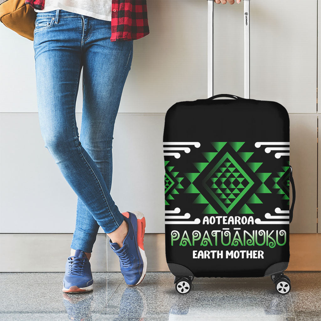 Aotearoa Atua Papatuanuku Luggage Cover Maori Earth Mother Taniko Motifs LT14 - Polynesian Pride