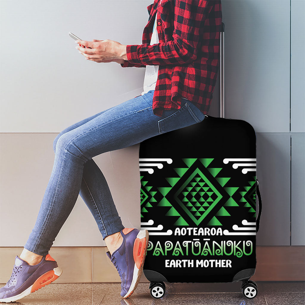 Aotearoa Atua Papatuanuku Luggage Cover Maori Earth Mother Taniko Motifs LT14 - Polynesian Pride