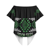 Aotearoa Atua Papatuanuku Personalised Off Shoulder Wrap Waist Top Maori Earth Mother Taniko Motifs LT14 - Polynesian Pride