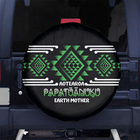Aotearoa Atua Papatuanuku Spare Tire Cover Maori Earth Mother Taniko Motifs LT14 No hole Green - Polynesian Pride