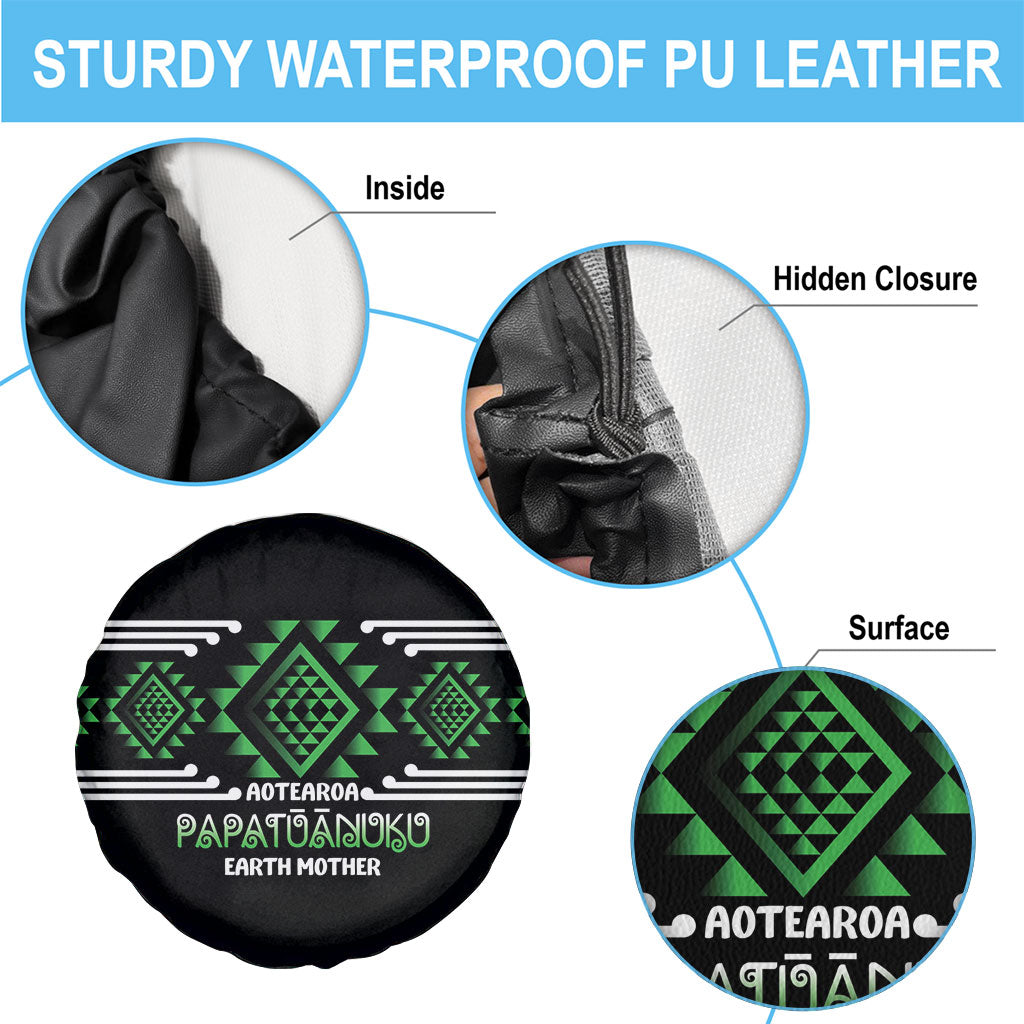 Aotearoa Atua Papatuanuku Spare Tire Cover Maori Earth Mother Taniko Motifs LT14 - Polynesian Pride