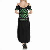 Aotearoa Atua Papatuanuku Personalised Summer Maxi Dress Maori Earth Mother Taniko Motifs LT14 - Polynesian Pride