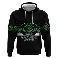 Aotearoa Atua Papatuanuku Personalised Zip Hoodie Maori Earth Mother Taniko Motifs LT14 Pullover Hoodie Green - Polynesian Pride