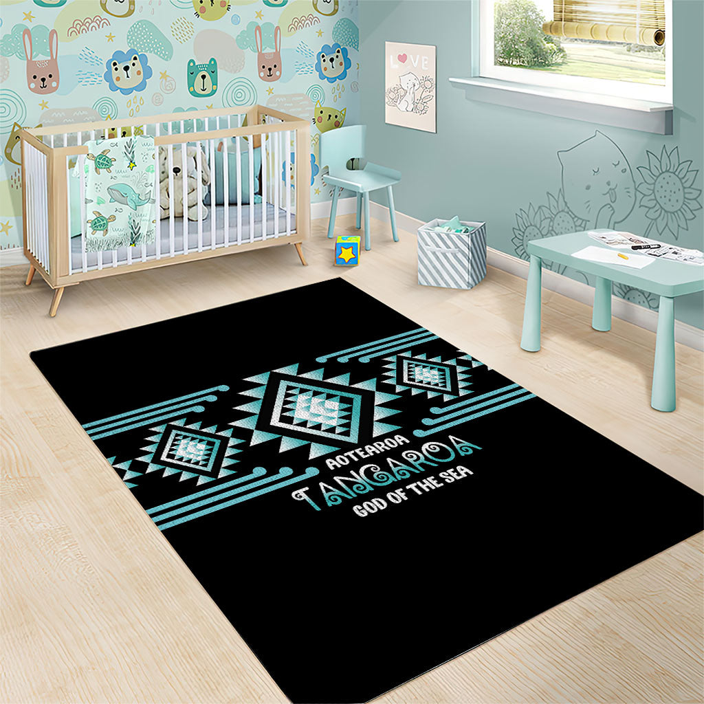 Aotearoa Atua Tangaroa Area Rug Maori God Of The Sea Taniko Motifs LT14 - Polynesian Pride