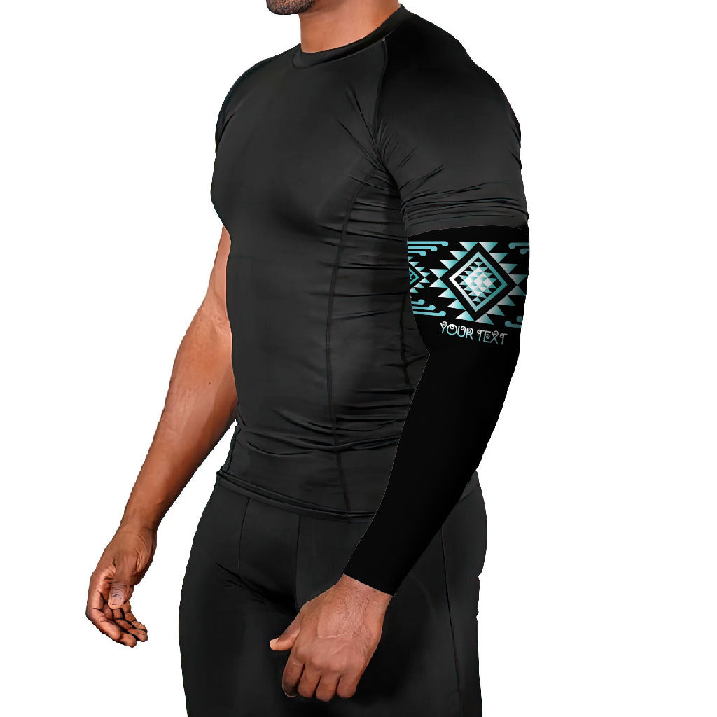 Aotearoa Atua Tangaroa Personalised Arm Sleeves Maori God Of The Sea Taniko Motifs LT14 - Polynesian Pride