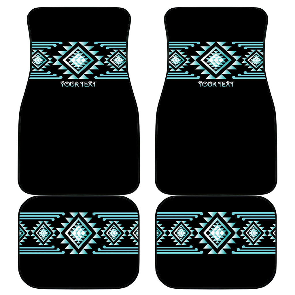 Aotearoa Atua Tangaroa Personalised Car Mats Maori God Of The Sea Taniko Motifs LT14 - Polynesian Pride