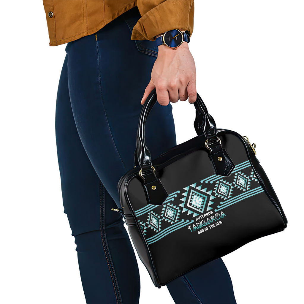 Aotearoa Atua Tangaroa Shoulder Handbag Maori God Of The Sea Taniko Motifs LT14 - Polynesian Pride