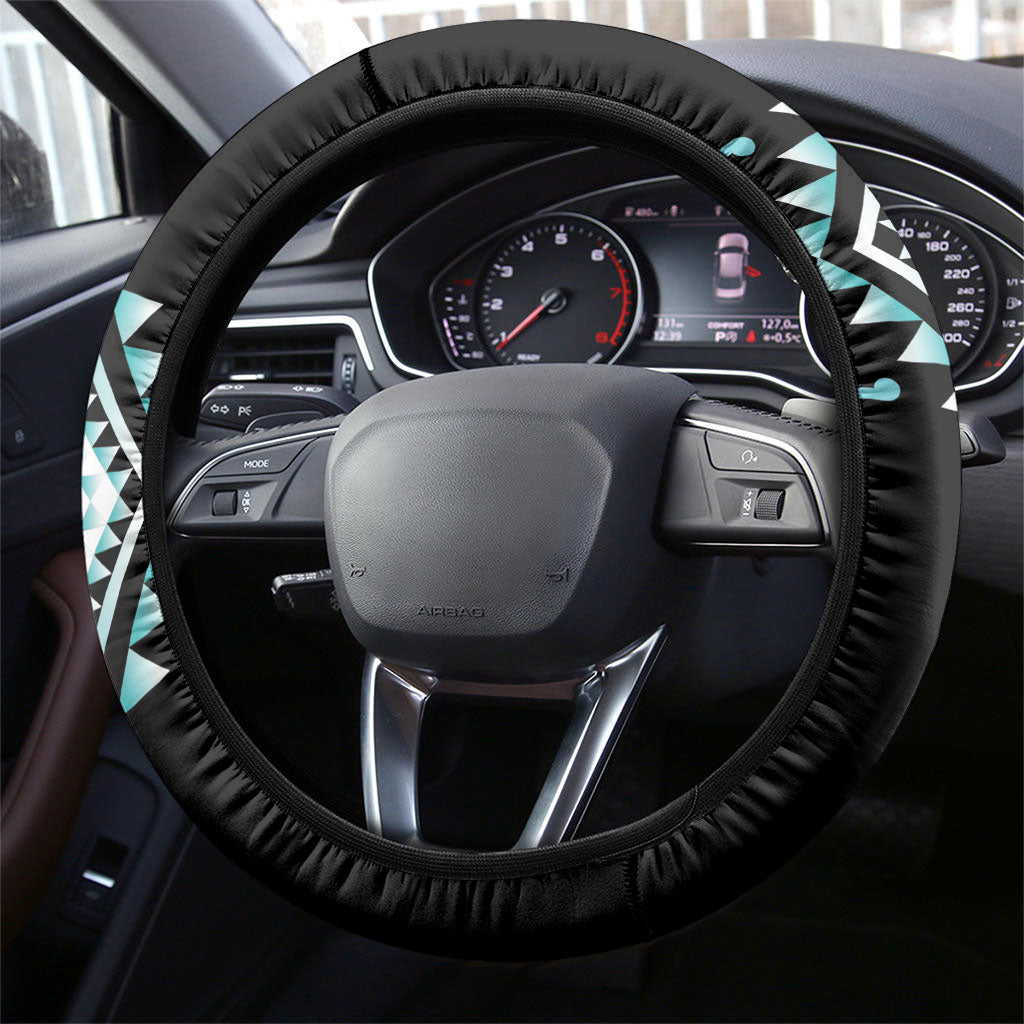 Aotearoa Atua Tangaroa Steering Wheel Cover Maori God Of The Sea Taniko Motifs LT14 - Polynesian Pride