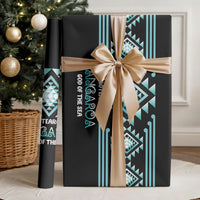 Aotearoa Atua Tangaroa Wrapping Paper Maori God Of The Sea Taniko Motifs LT14 - Polynesian Pride