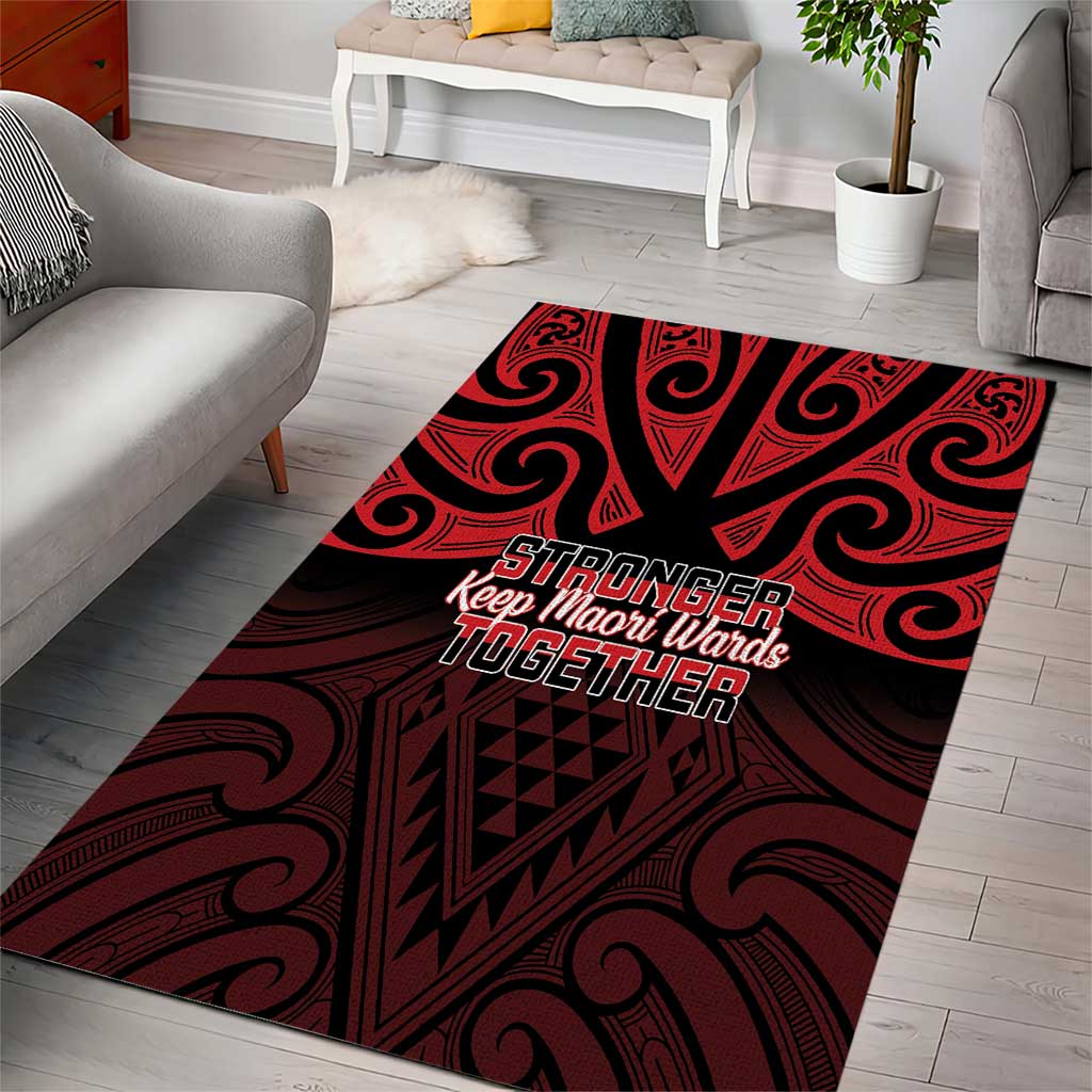 Keep Maori Wards New Zealand Area Rug Stronger Together Aotearoa Taniko LT14 - Polynesian Pride