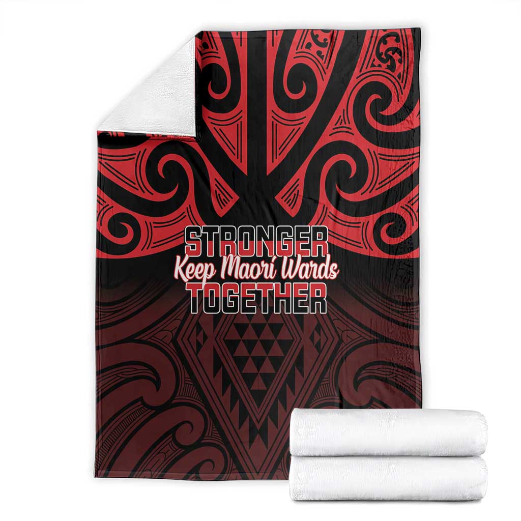 Keep Maori Wards New Zealand Blanket Stronger Together Aotearoa Taniko - Polynesian Pride